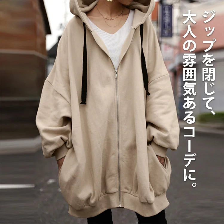 防風フード付きパーカー