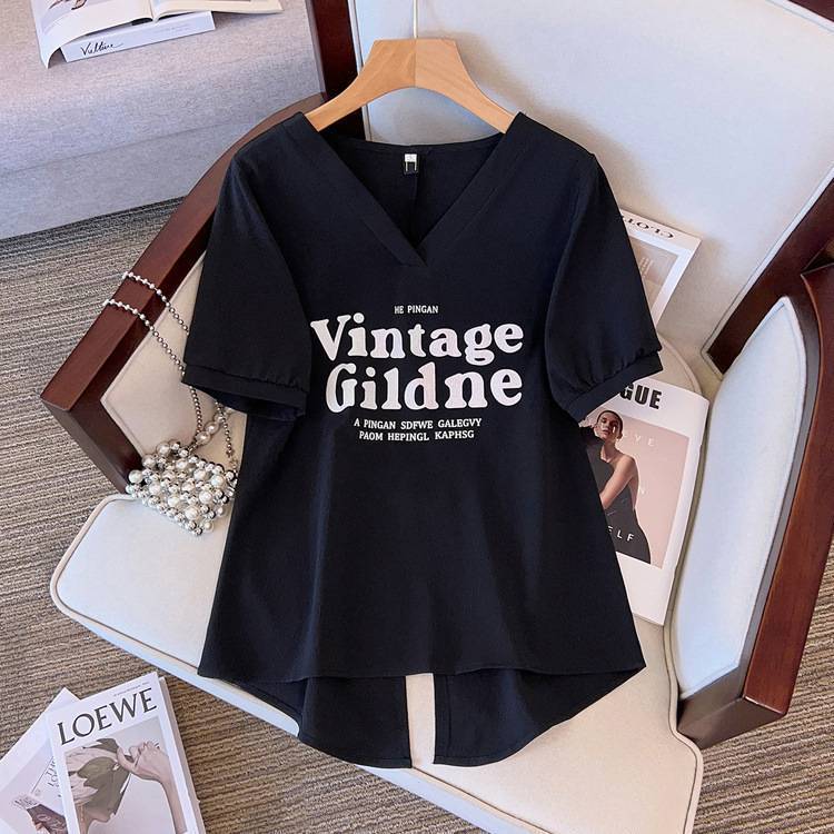 韓国風ゆったりアルファベットTシャツは、ファッション組み合わせやすい、チベット肉は痩せて見え、快適で通気性が良く、ボールが立たず色あせず、超着やすい!