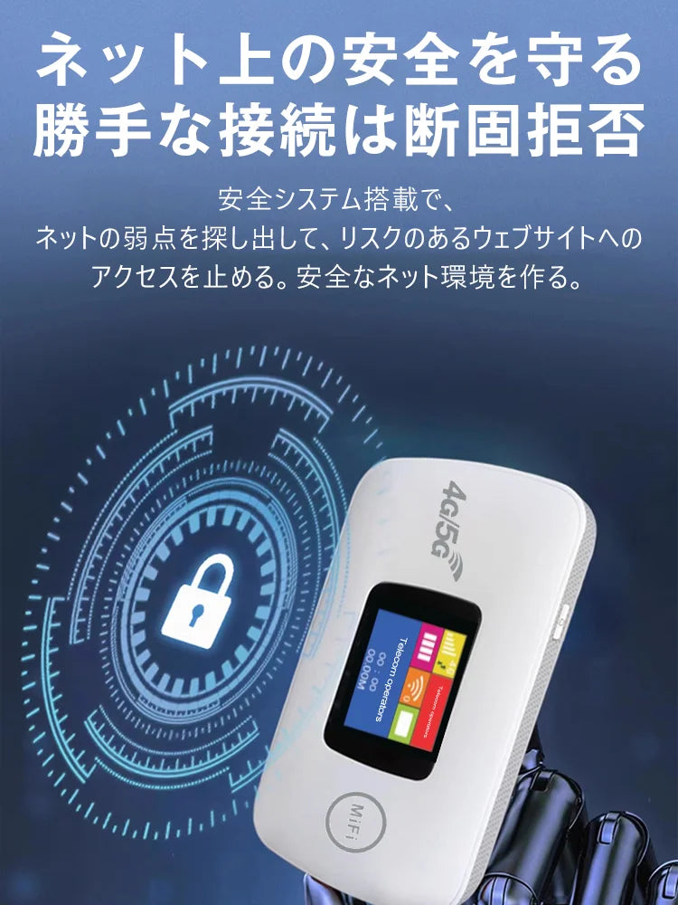 モバイルWi-Fi ——契約不要!月額費用なし!5G高速ネットワーク、1000Mbps、10台のデバイスの同時接続に対応! 電気があればWifiがある。5G通信で、信号が抜群!USBケーブルで、パソコンと接続可能。限時セール開催中! 50%OFFは後最後の1時間!