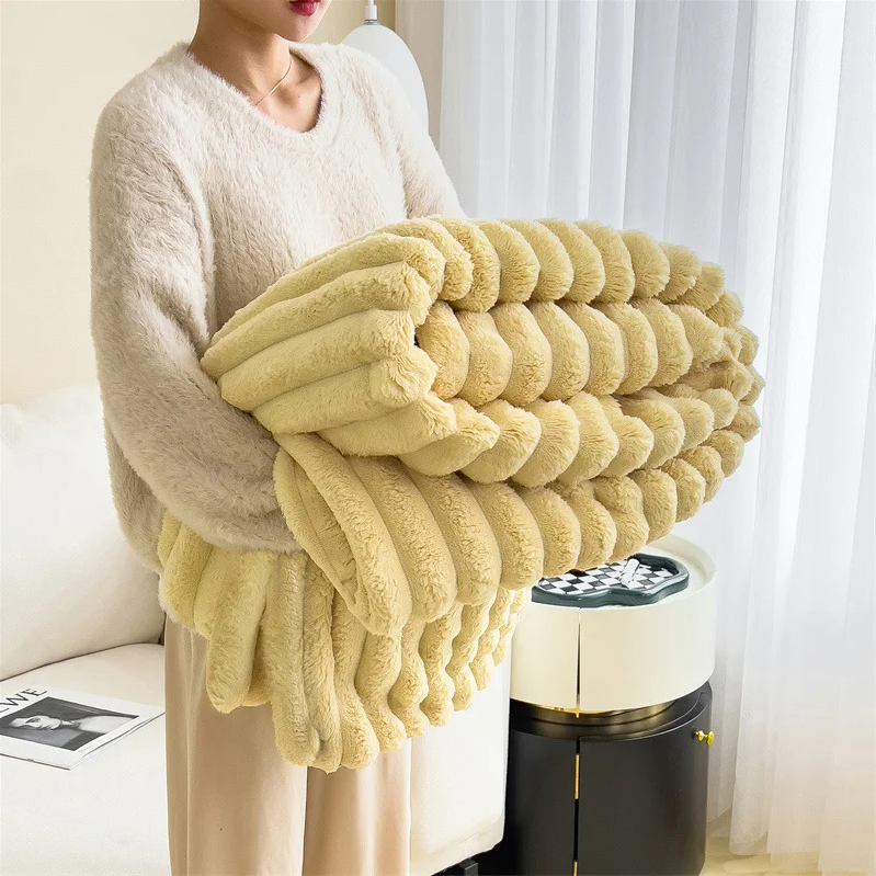 高品質の厚くて暖かいフランネルブランケット