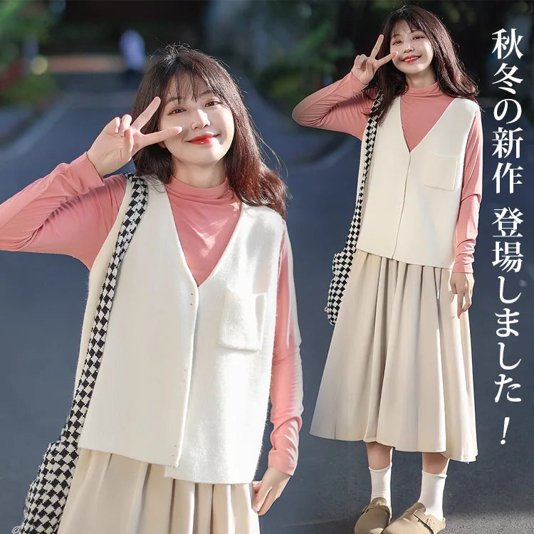 ゆったりニットベスト