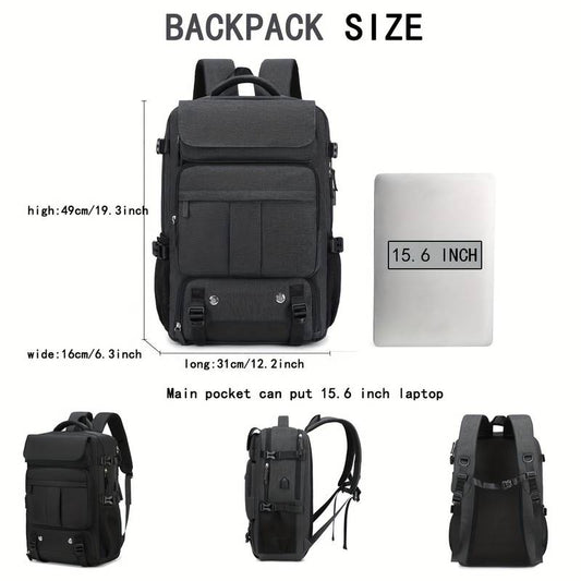 レディース 大容量 旅行用 ノートPCバッグ USB充電ポート シューズコンパートメント付き 大学用バッグ 航空会社承認 ビジネスワークバッグ 15.6インチノートPC対応 バックトゥシーズンバッグ
